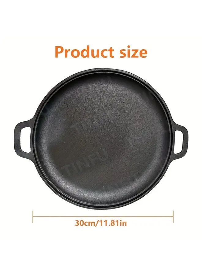 Black 6 Piece Cast Iron Frying Pan Set 11 81 Inch Induction Compatible Durable Cookware - Image 3
